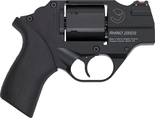 CHIAPPA RHINO 200D DAO 357MAG - 2" FS BLACK/RUBBER W/HOLSTER.