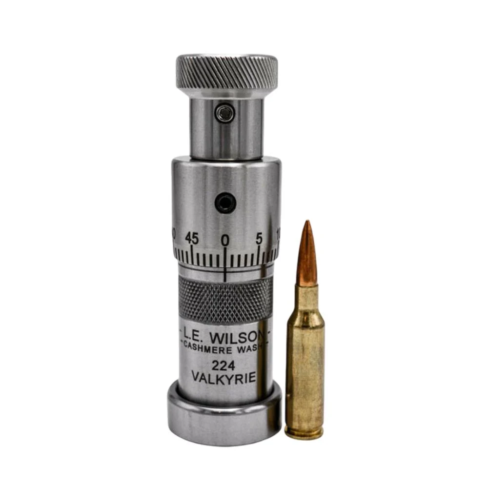 L.E. Wilson Stainless Steel Bullet Seater Die with Micrometer Adjustment 22-250