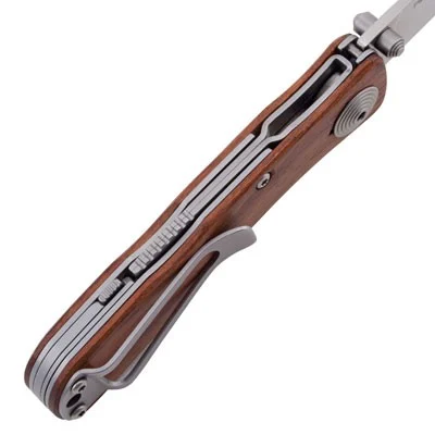SOG KNIFE TWITCH II - SATIN POLISH WOOD HANDLE - Image 5